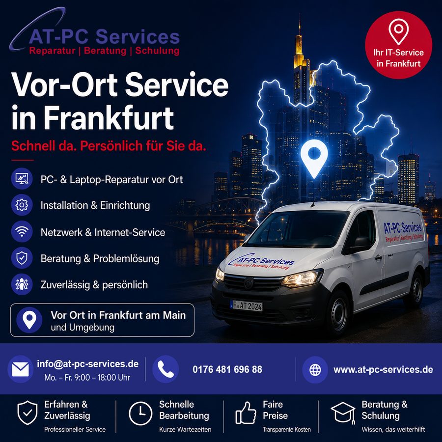 Vor-Ort-Service von AT-PC-Services in Frankfurt am Main